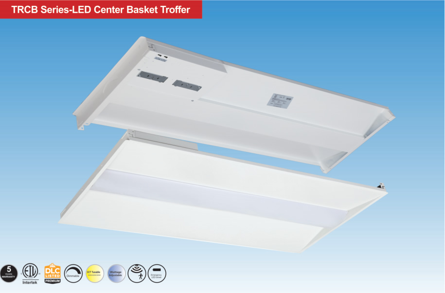 TRCB Series-LED Center Basket Troffer