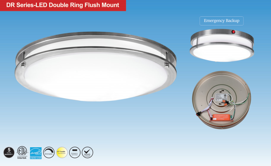 DR Series-LED Double Ring Flush Mount
